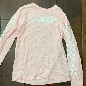 light pink vans long sleeve t shirt